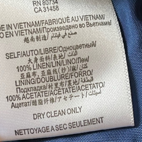 Black 100% Linen Blazer Jacket From BCBG of Paris - Picture 4 of 9